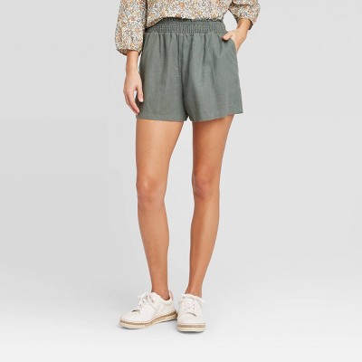 high waisted pull on shorts