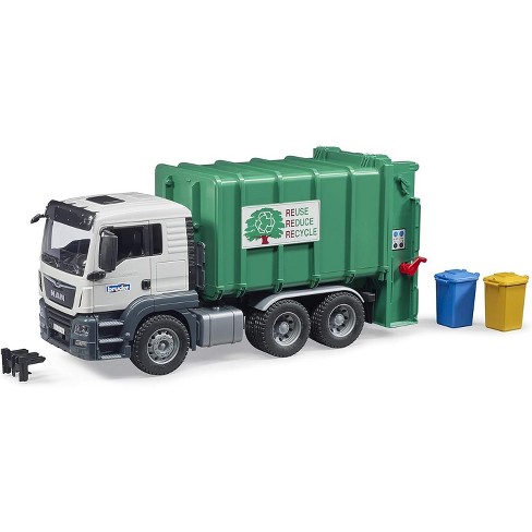 Bruder Man Tgs Rear Loading Garbage Truck, Green : Target