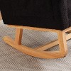 PAGED 27.2" Rocking Chair Modern High Backrest Accent Chair Reading Chair with Two Side Pockets for Living Room - 4 of 4