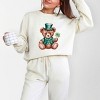 St. Patrick's Bear Clover - Women's Lightweight Garment Dyed Sweatshirt - 2 of 4