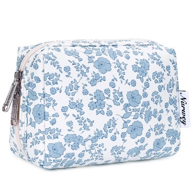 Narwey Small Cute Floral Makeup Bag for Purse Mini Cosmetic Bag