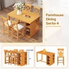 Whisen 5-Piece Counter Height Dining Table Set with Storage & Upholstered Chairs - 3 of 4