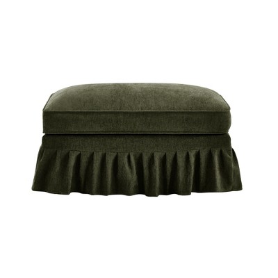 GDFStudio Lorien Mid-Century Modern Chenille Upholstered Ottoman