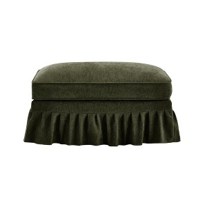GDFStudio Lorien Mid-Century Modern Chenille Upholstered Ottoman - 1 of 4