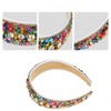 Unique Bargains Women's Bling Assorted Color Crushed Turquoise Rhinestone Headband Wide Edge 4.72"x1.65" 1Pc - 3 of 4