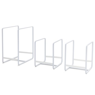 White Iron 3-Piece Kitchen Cabinet Plate Organizer Set