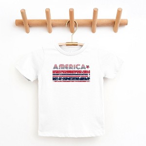 The Juniper Shop America With Stars And Stripes Toddler Short Sleeve Tee - 1 of 2