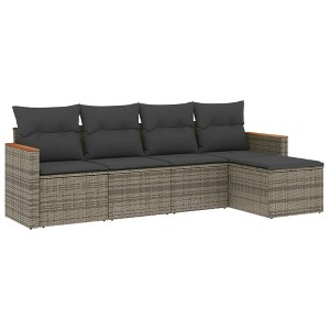 vidaXL Garden Sofa Set Grey, dark grey - 1 of 4