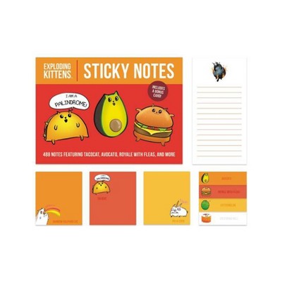  Exploding Kittens Sticky Notes - (Hardcover) 