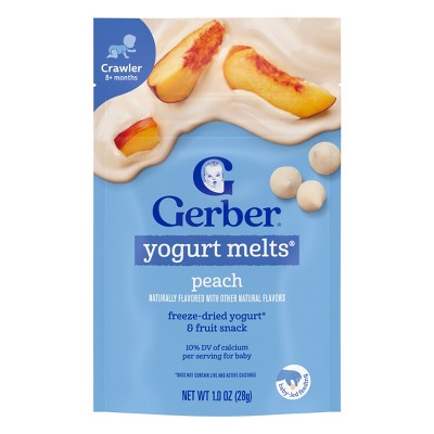 Gerber Baby Food Peach Freeze-Dried Yogurt Melts Baby Snacks - 1oz