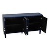 TIRAMISUBEST 4-Door Navy Blue Storage Cabinet with Wheels - Vintage Style Mobile File Organizer with Pine Legs - 3 of 4