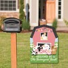 Big Dot of Happiness Girl Farm Animals - Party Decorations - Pink Barnyard Baby Shower or Birthday Party Welcome Yard Sign - 2 of 4