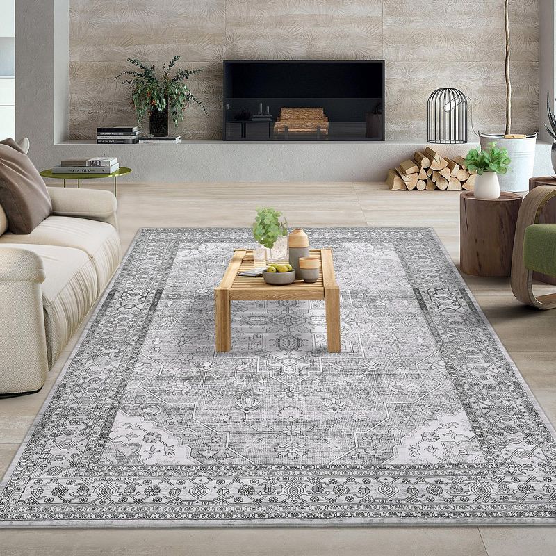 Area Rug Washable Rug Vintage Bohemian Rug, Ultra Soft Area Rugs for Bedroom Living Room Dining Room, 2 of 11