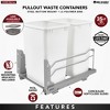 Rev-A-Shelf Double Pullout Trash Cans 35 qt. with Soft-close, 53WC-1835SCDM-212 - 2 of 4