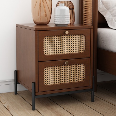 Rattan best sale nightstand target