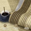 Machine Washable Runner Rug Modern Border Low Pile Non-Shedding Soft Gradient Faux Wool Print Entryway Bathroom - 4 of 4