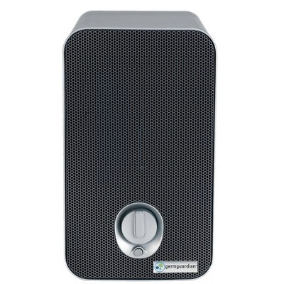 GermGuardian 3 in 1 Air Purifier Table Top Tower with 2 Bonus Carbon Filters Gray