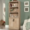Sauder 70.866" Aspen Post Library Bookcase Prime Oak: Laminated Adjustable Shelves, MDF Frame, Metal Hardware - 2 of 4