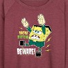 Women's - SpongeBob SquarePants - Bikini Bottom Beware Lightweight French Terry Wide Neck Long Sleeve Shirt - 2 of 4