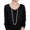EVERLY JEWELRY | 14-15mm Cultured Freshwater Pearl and Black Spinel Endless Giftable Necklace, 40 inc - 3 of 4