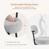 2-Piece Set Comfort Dining Room Chair, White Seat Cushion, Black Steel Frame, Upholstered Backrest for Dining Room and Bedroom - 2 of 3