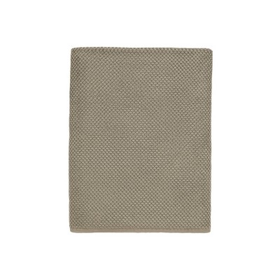2pc Lilly Cotton Bath Towel Set Taupe - Blue Loom: Heavyweight 550-800 GSM, Machine Washable, Plain Weave
