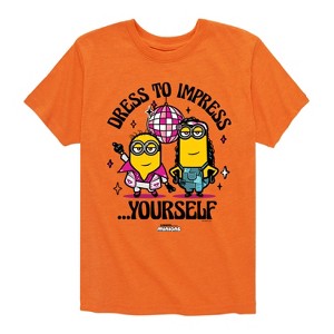 Boys' - Despicable Me Minions - Dress To Impress Yourself Disco Dance Short Sleeve Graphic T-Shirt - 1 of 4
