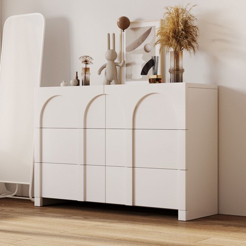 Modern Six-drawer Dresser With Arch Design, Sideboard Cabinet With ...