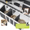 Wooden Chicken Coop, 54.41" x 34.49" x 34.05" Chicken Coop for 4-6 Chickens, with 2 Sides Large Nesting Boxes, Outdoor Poultry Cage Rabbit Cage - 3 of 4