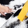 Acekool 2x6 Black White Shag Rug, Ultra Soft Tie-Dye Plush Runner, High Pile Non-Slip Fuzzy Carpet for Bedroom, Nursery, Living Room - 4 of 4
