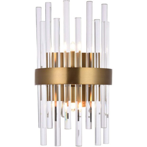 Elegant Lighting Dallas 2 light Gold & Clear Wall Sconce Clear Royal Cut Crystal - image 1 of 4