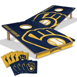 MLB Milwaukee Brewers 2'x3' Wood Toss Game Set - 1 of 4