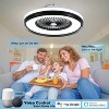 HUMHOLD 24" Bladeless Ceiling Fan with RGB Light Remote, Smart LED Ceiling Fans, Modern Low Profile Dimmable Light Ceiling Fan Black - 4 of 4