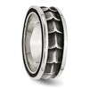 Chisel Stainless Steel Polished and Antiqued 9mm Band Ring - 4 of 4