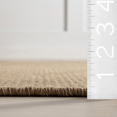 Natural Handmade Jute Flat Woven Area Rug, 4' x 6'