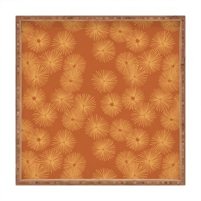 17" Wood Alisa Galitsyna Nasturtium Large Square Tray - society6