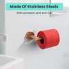 WOWOW Brushed Nickel Wall-Mount Single Arm Toilet Paper Holder for Bathroom, Washroom in Stainless Steel - 3 of 4