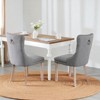Mshliw Set of 2 High-End Tufted Linen Dining Chairs with Solid Wood Legs, Nailhead Trim, and Padded Upholstered Seats for Dining Room - 4 of 4