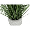 Monarch Specialties Artificial Plant 21 inch Tall Grass Indoor Faux Fake Table Greenery Potted Real Touch Decorative Green Grass White Pot - image 3 of 4