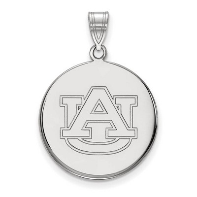 Black Bow Jewelry 14k White Gold Auburn Tigers NCAA Large Pendant