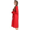 Just Love Womens Nightgown - Long Sleeve Henley Oversized Sleepwear Gown - 2 of 3