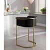 Meridian Furniture,Donatella Black Velvet Stool - 3 of 4