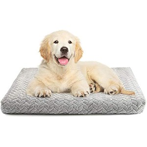 rabbitgoo Dog Bed Crate Pad 29" x 21" with Removable & Machine, Medium Large Pet Kennel Bed Pad, Thick Soft Cotton Core for Sleeping - 1 of 1