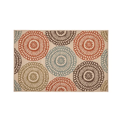 GDFStudio  Dax Indoor/Outdoor Floral Area Rug