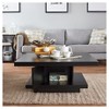 Traci Contemporary Pagoda Style Coffee Table Black - HOMES: Inside + Out - image 4 of 4