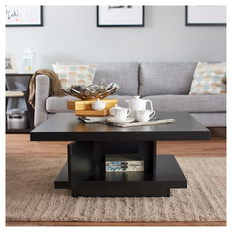 Traci Contemporary Pagoda Style Coffee Table Black - HOMES: Inside + Out, 5 of 6