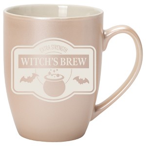 100 North Magic Potion 10 Ounce White and Precious Pearl Metallic Finish, Comfortably Fits Your Hands, New Bone China Coffee Tea Cup Mug, Witch's Brew - 1 of 1