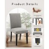 Dining Chairs Set of 2,Modern Fabric Upholstered Ergonomic Kitchen Room Chairs with High Backrest - 3 of 4