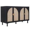 Vynxaria Decorative Storage Cabinets - Elegant Vanity Tables in Black/Beige - 4 of 4