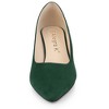 Allegra K Women's Pointy Toe Slip on Wedge Heel Pumps - 2 of 4